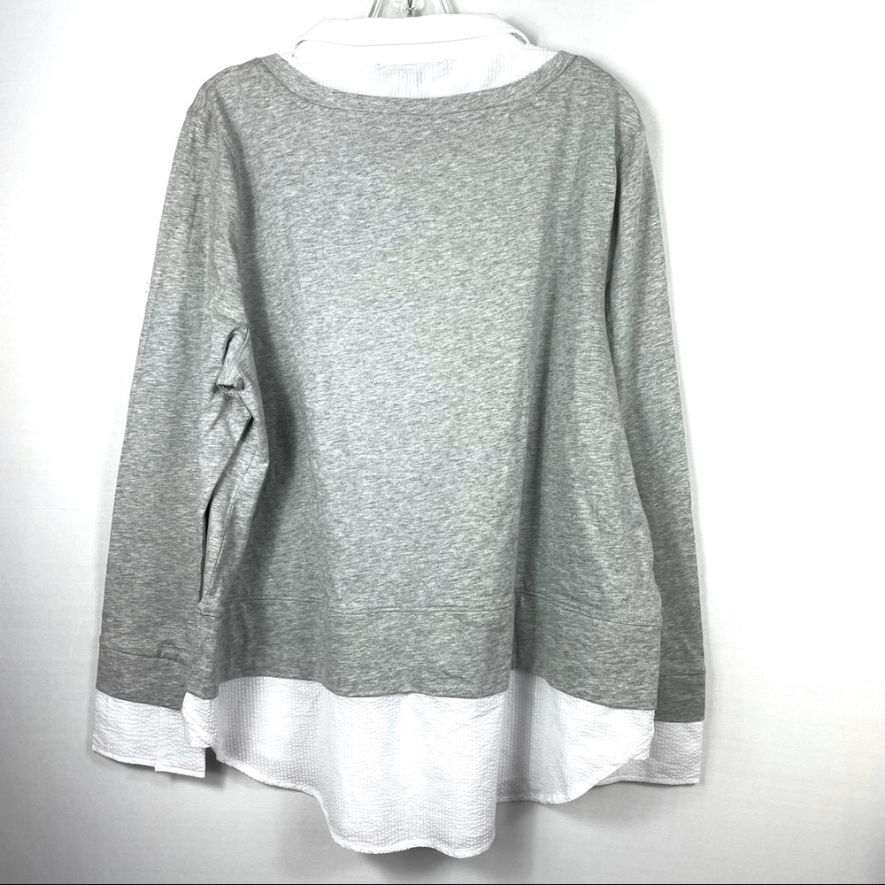 NWT Tommy Hilfiger  2-fer Blouse Long Sleeve Shirt - Picture 2 of 3